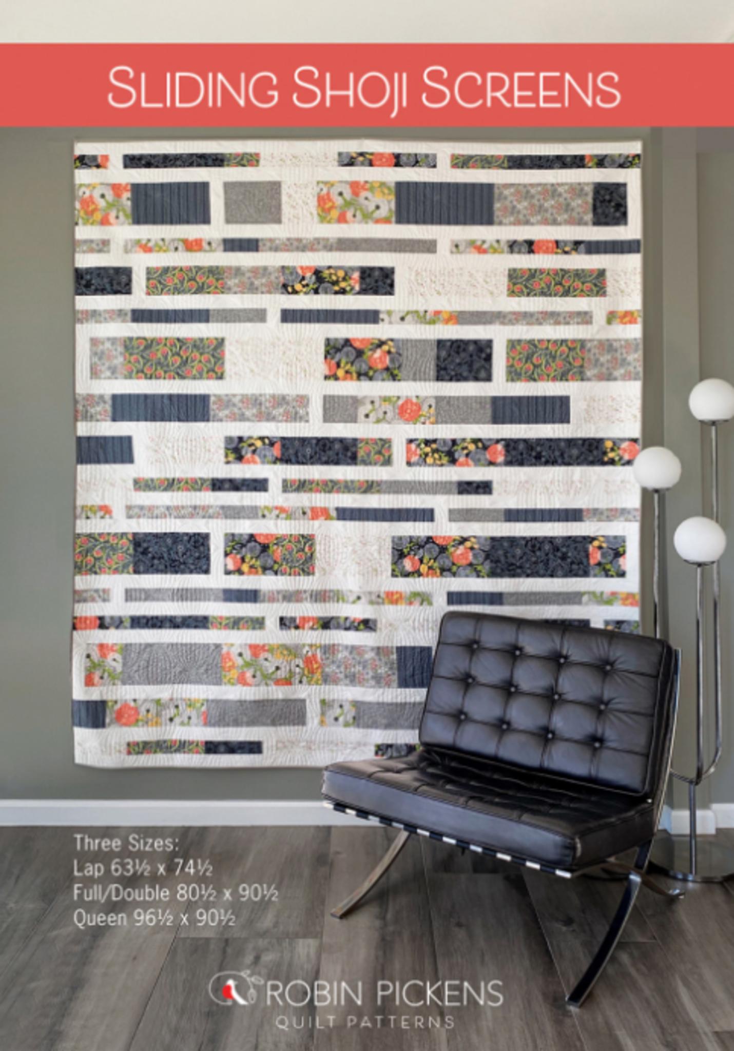 Sliding Shoji Screens Quilt Pattern by Robin Pickens. Three sizes included - Precut Friendly. - QuiltingJoyPDX