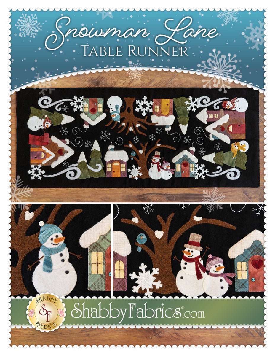 Snowman Lane Table Runner Pattern - QuiltingJoyPDX
