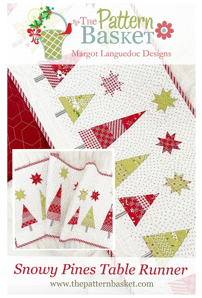 Snowy Pines Table Runner Quilt Pattern - QuiltingJoyPDX