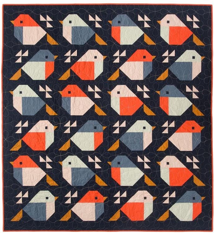 Sparrows Quilt Pattern by Pen + Paper Patterns - 65.5" x 71" - QuiltingJoyPDX