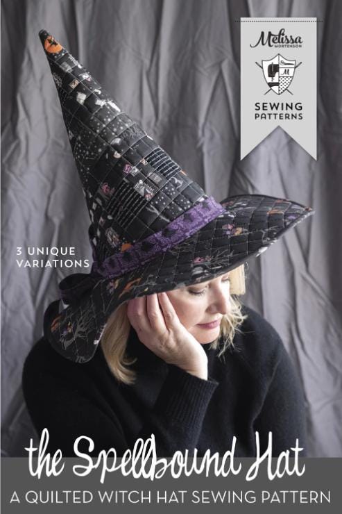 Spellbound Quilted Witch Hat Pattern - QuiltingJoyPDX