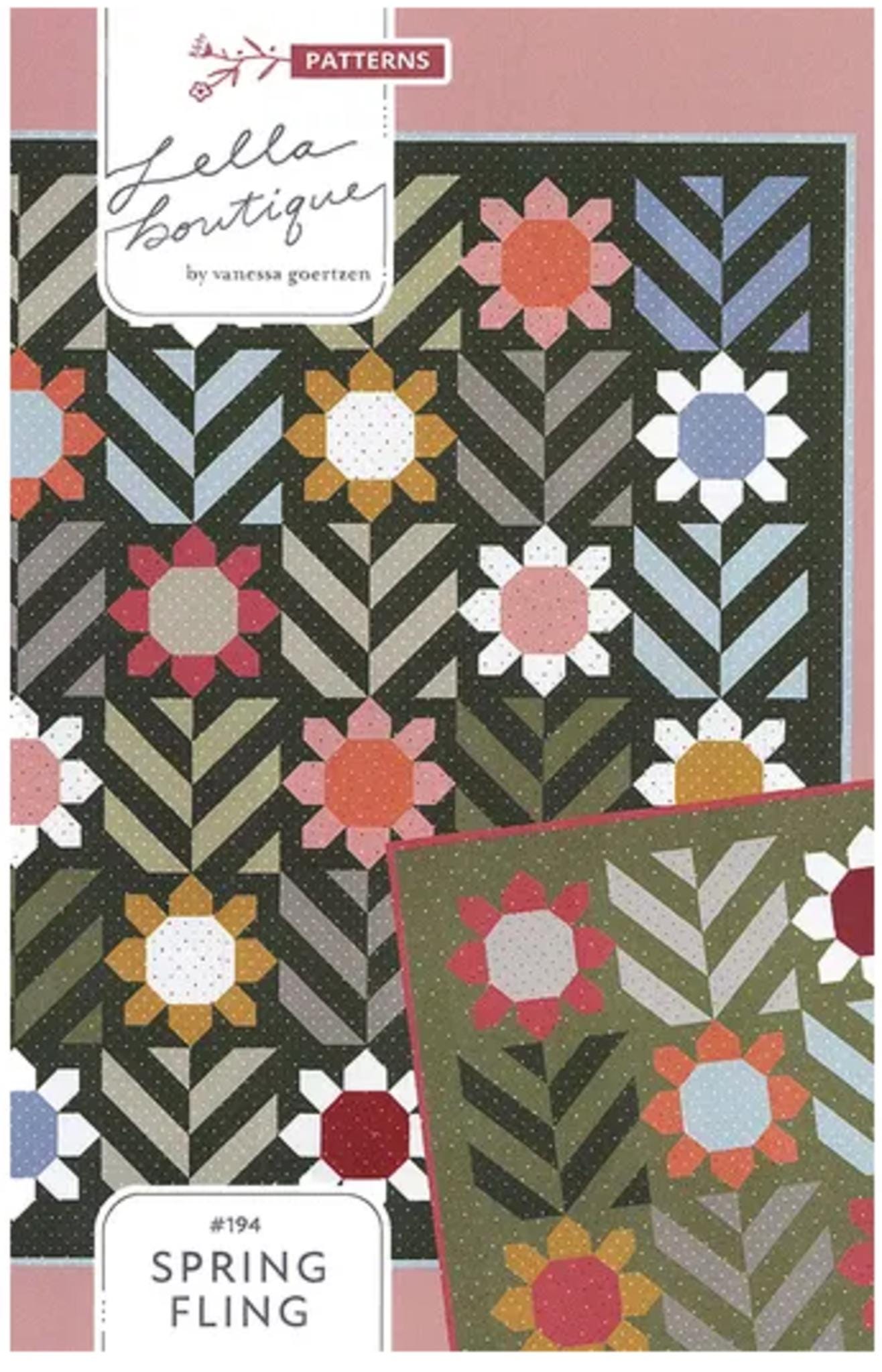 Spring Fling Quilt Pattern by Lella Boutique - approx 78" x 78" finished size - QuiltingJoyPDX