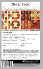 Starlit Bears Quilt Pattern by Robin Pickens (60.5" Square) (Layer Cake Friendly) - QuiltingJoyPDX