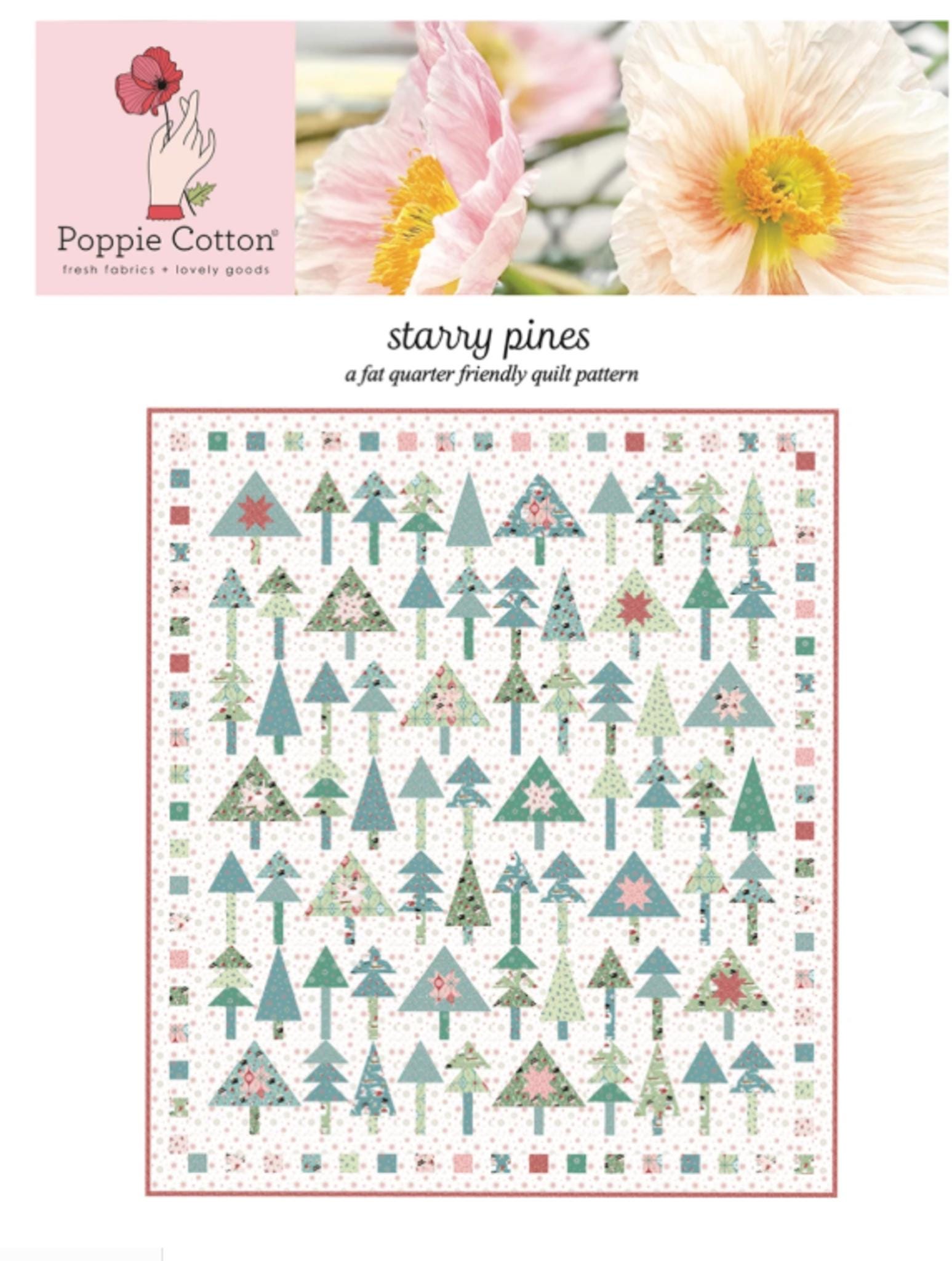Starry Pines - A fat quarter friendly quilt pattern - 72" x 82" - QuiltingJoyPDX
