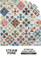Steam Punk Quilt Pattern & Template | Jen Kingwell | Diamond Blocks | 71" Square | Beginner to Intermediate - QuiltingJoyPDX
