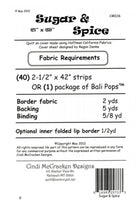 Sugar & Spice 2.0 Quilt Pattern by Cindi McCracken - finished size 61" x 69" - QuiltingJoyPDX