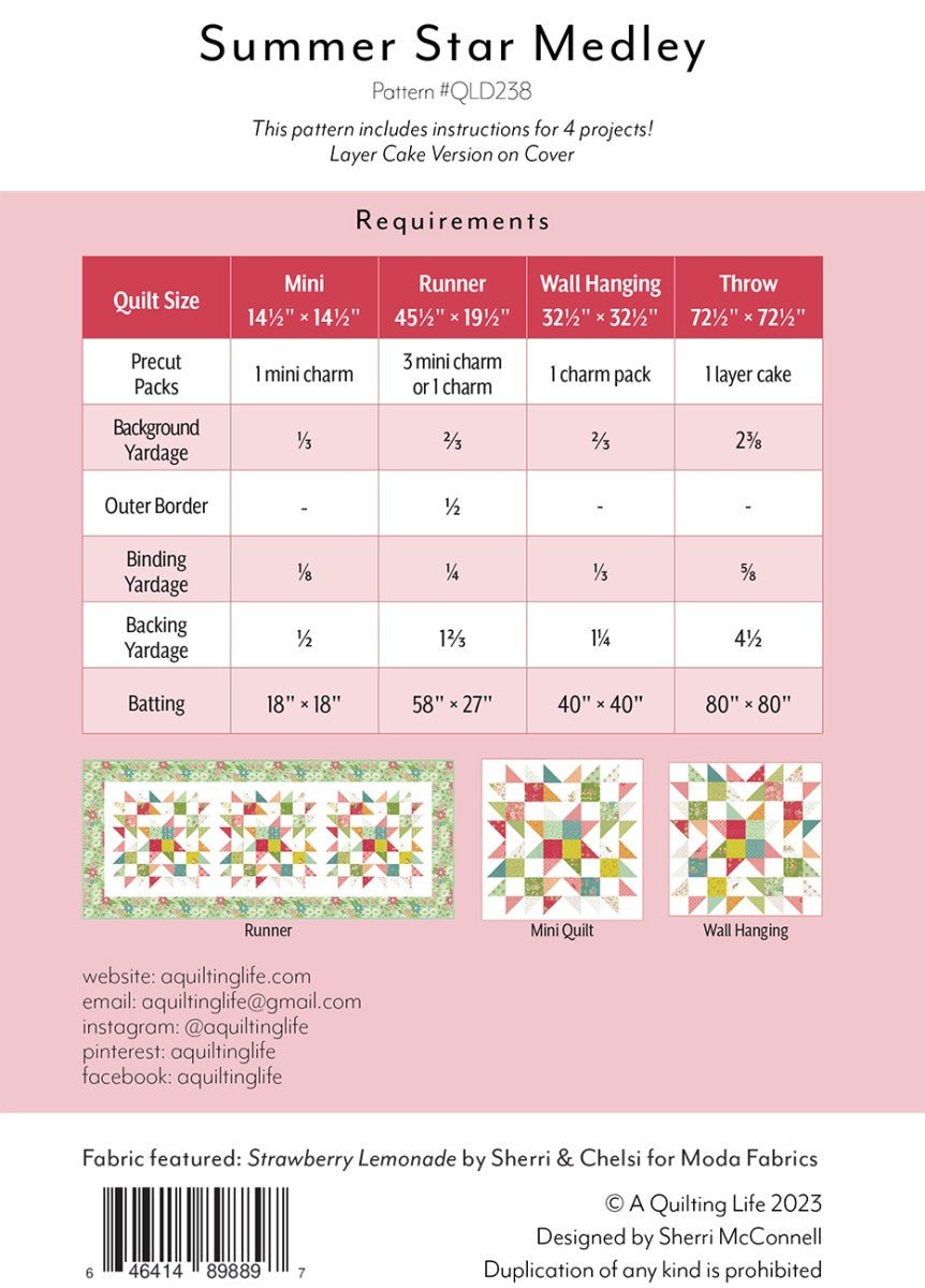 Summer Star Medley Quilt Pattern - QuiltingJoyPDX