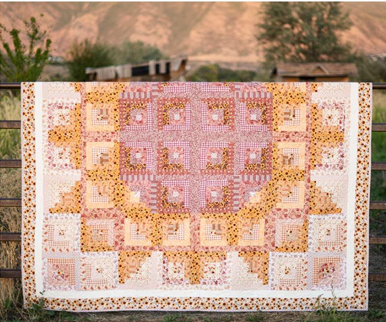 Sunflower in the Cabin Quilt Kit - Harvest on the Prairie by Riley Blake Designs - QuiltingJoyPDX