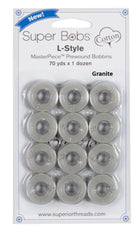 Super Bobs Cotton L-Style Bobbin from Superior Threads - 12 Count, 70 yards each - QuiltingJoyPDX