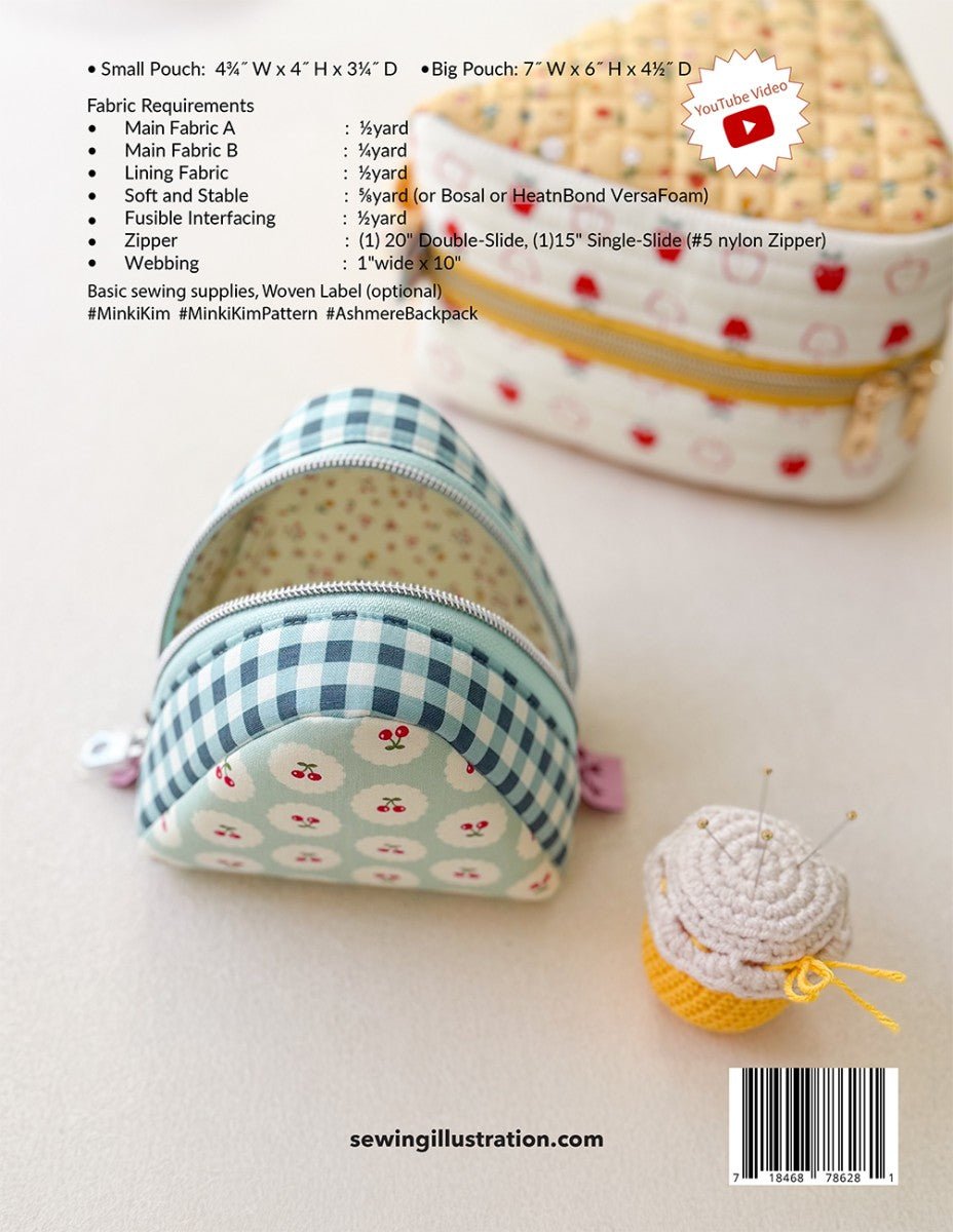 Sweet Slice Pouches Sewing Pattern by Minki Kim - QuiltingJoyPDX