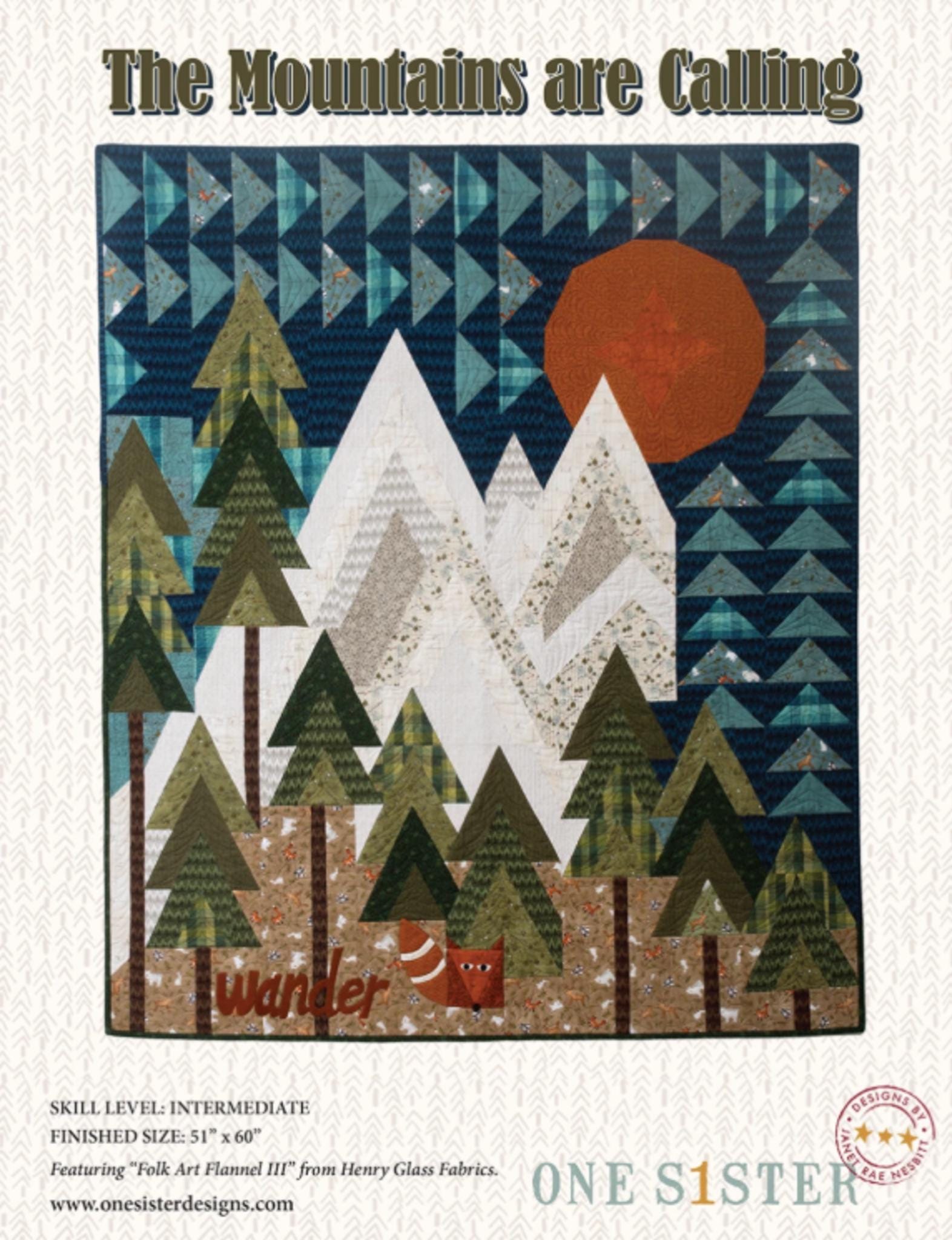 The Mountains are Calling by Janet Nesbitt for One S1ster - QuiltingJoyPDX