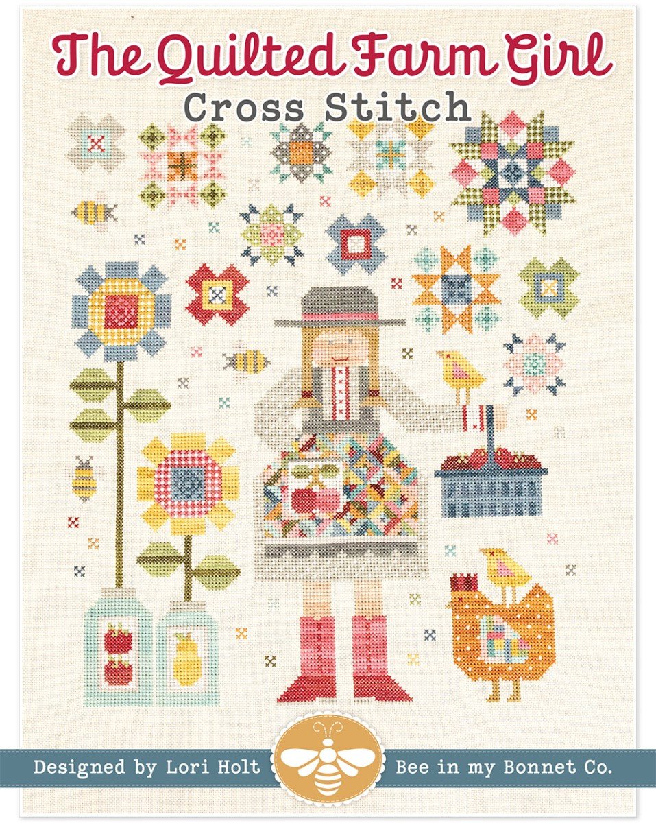 The Quilted Farm Girl Cross Stitch Pattern - QuiltingJoyPDX