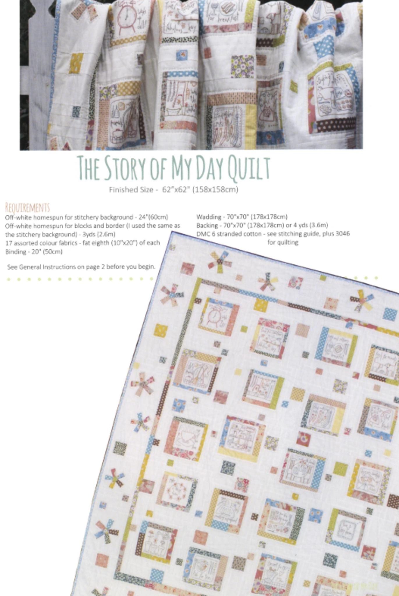 The Story of My Day Quilt Project and More by Anni Downs. for Hatched and Patched. - QuiltingJoyPDX
