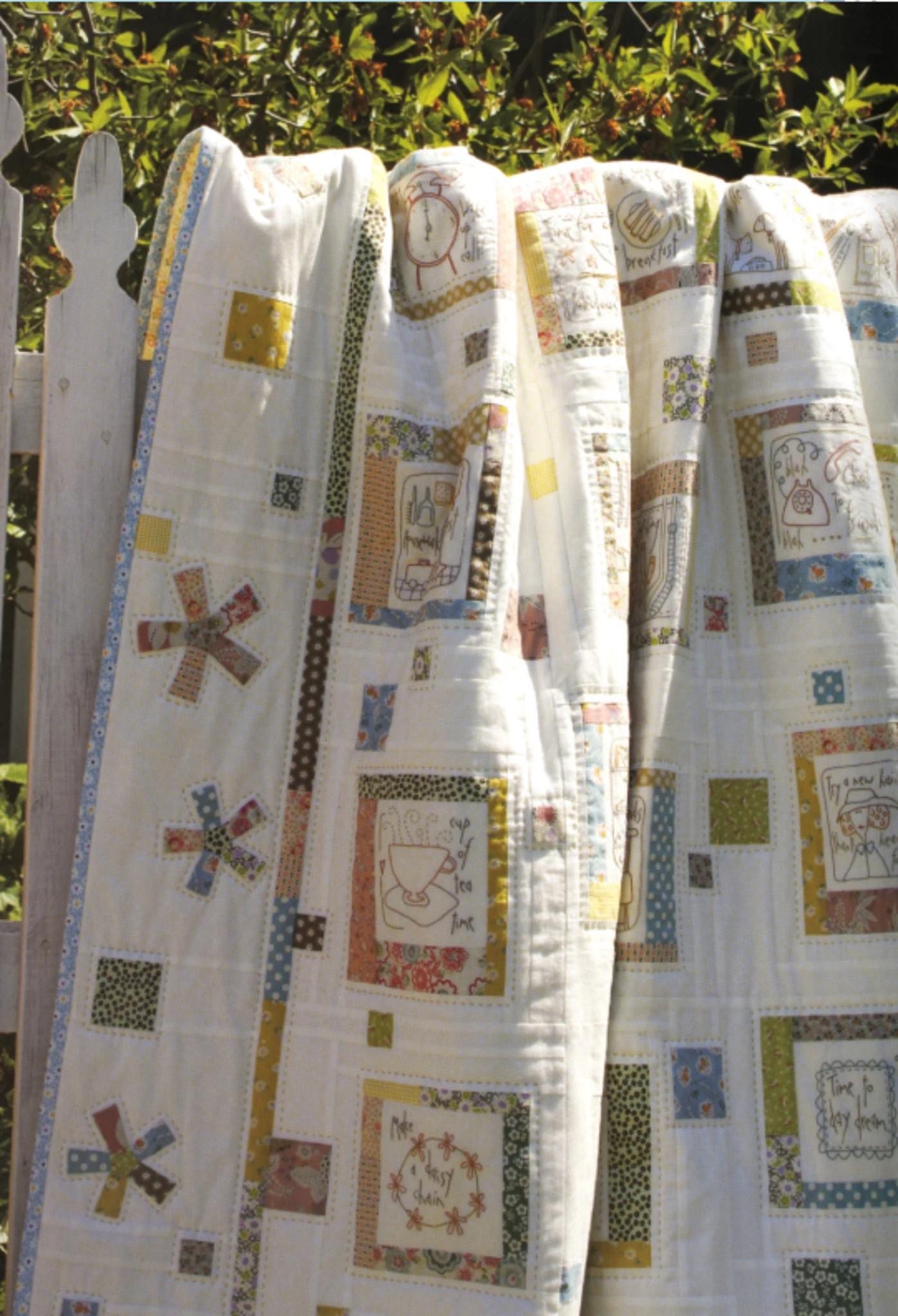 The Story of My Day Quilt Project and More by Anni Downs. for Hatched and Patched. - QuiltingJoyPDX