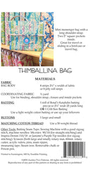 Thimballina Bag Pattern - QuiltingJoyPDX
