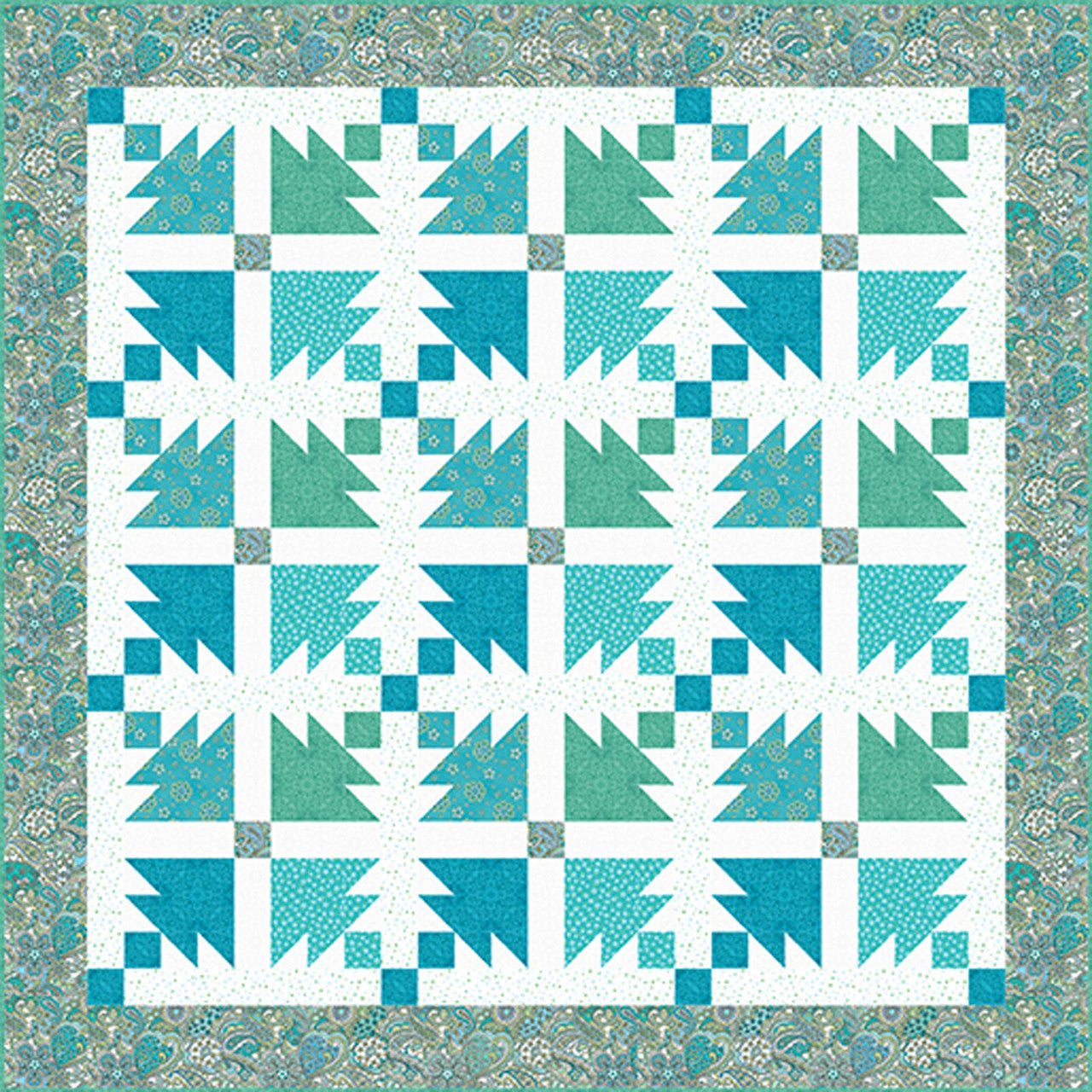Timeless Tides Paisley Garden Quilt Kit - QuiltingJoyPDX
