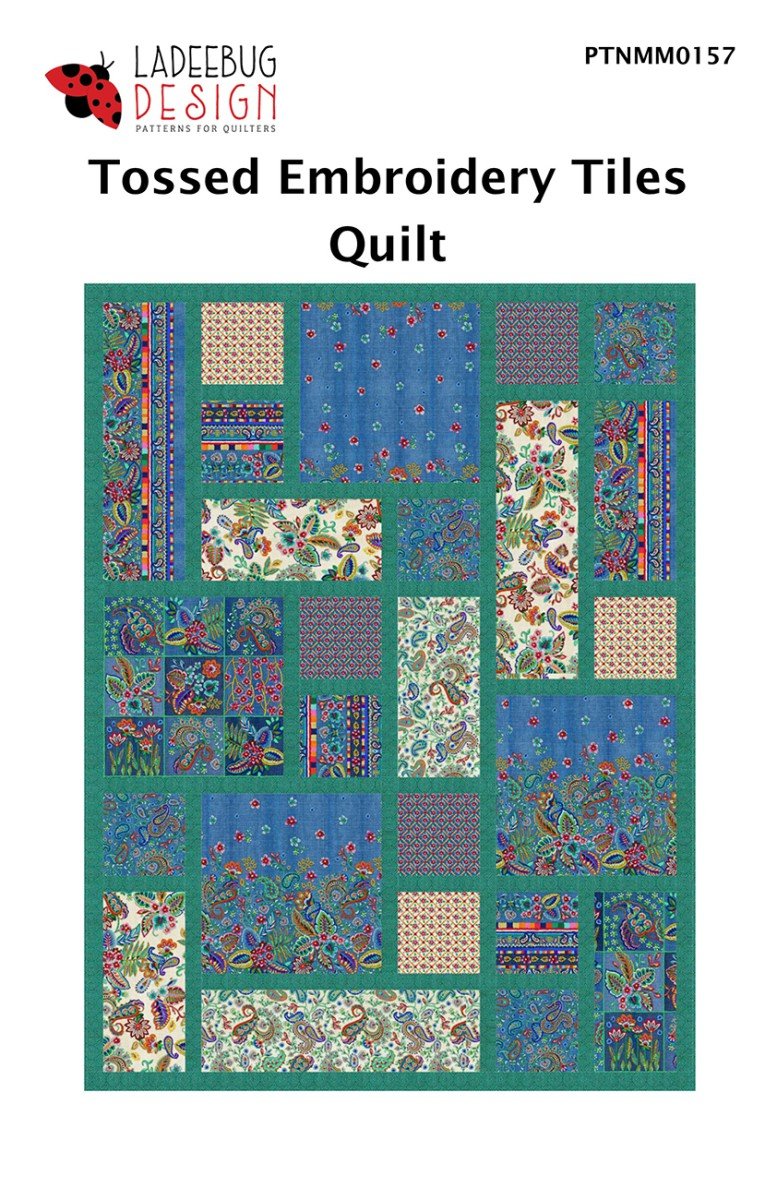 Tossed Embroidery Tiles - QuiltingJoyPDX
