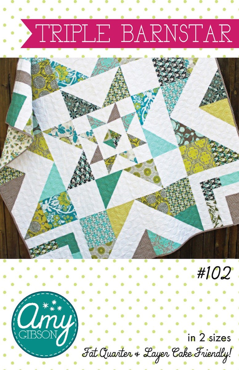 Triple Barnstar Quilt Pattern - QuiltingJoyPDX