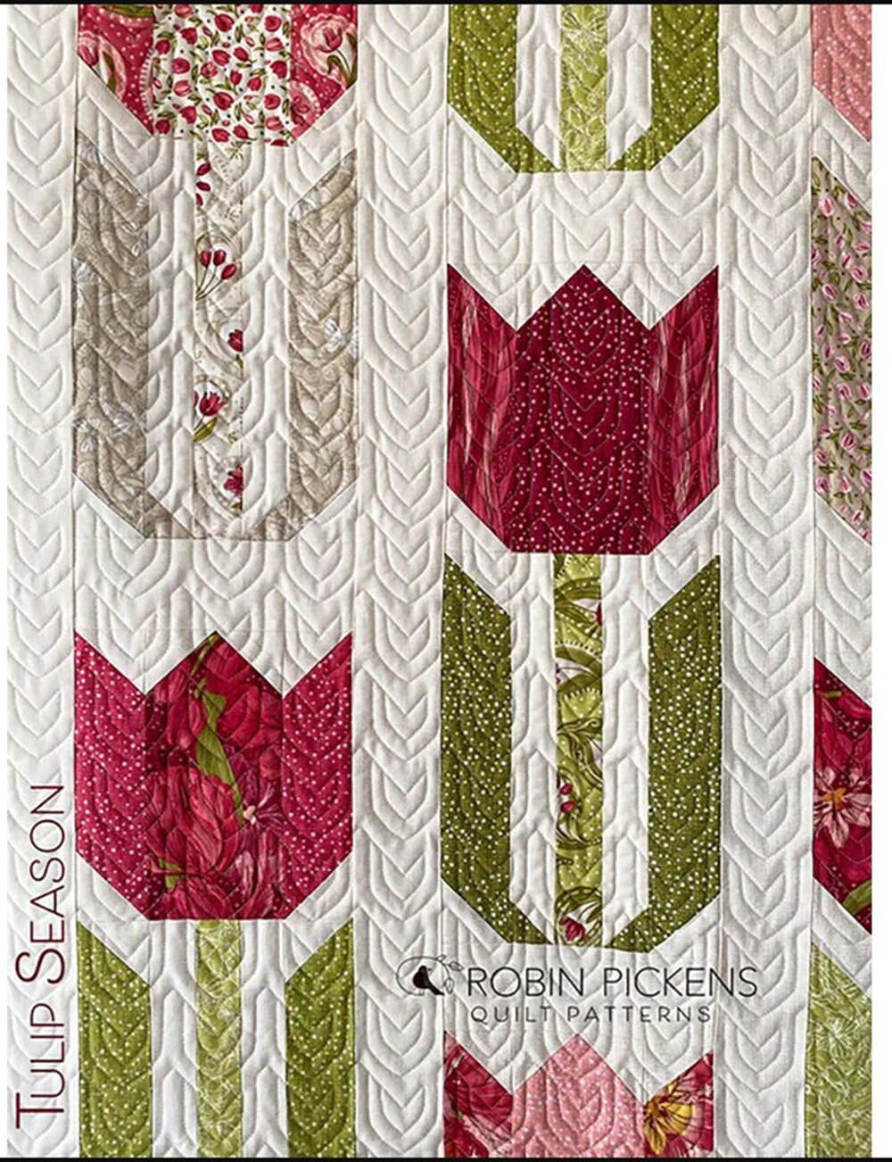 Tulip Season quilt pattern by Robin Pickens, Layer Cake and Fat Quarter Friendly - QuiltingJoyPDX