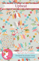 Upbeat Quilt Pattern designed by Jocelyn Ueng - Precut Friendly, Includes pattern for 4 sizes. - QuiltingJoyPDX
