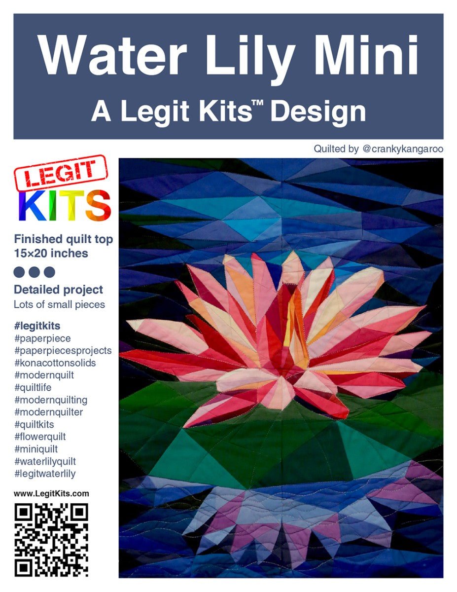 Water Lily Mini Quilt Pattern - QuiltingJoyPDX