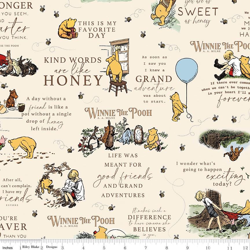 Winnie the Pooh Layer Cake - 42-10" square pieces from Riley Blake - QuiltingJoyPDX