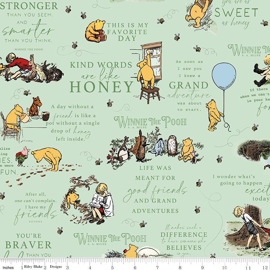 Winnie the Pooh Layer Cake - 42-10" square pieces from Riley Blake - QuiltingJoyPDX