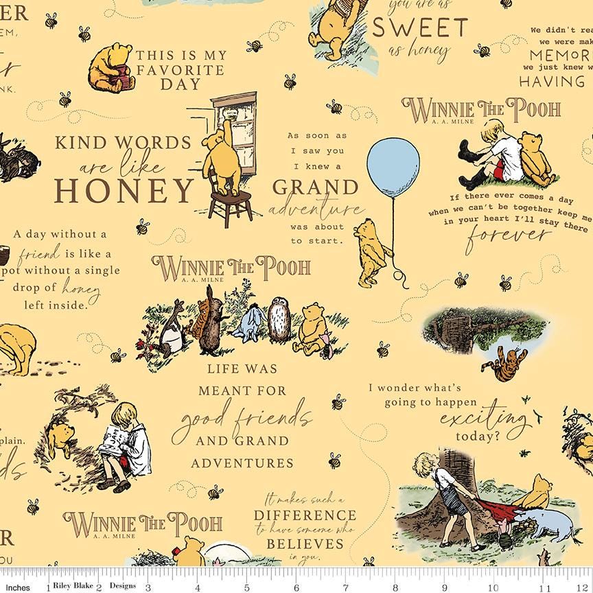 Winnie the Pooh Layer Cake - 42-10" square pieces from Riley Blake - QuiltingJoyPDX