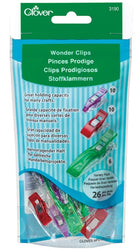 Wonder Clips by Clover - 26 Count, 3 sizes - QuiltingJoyPDX