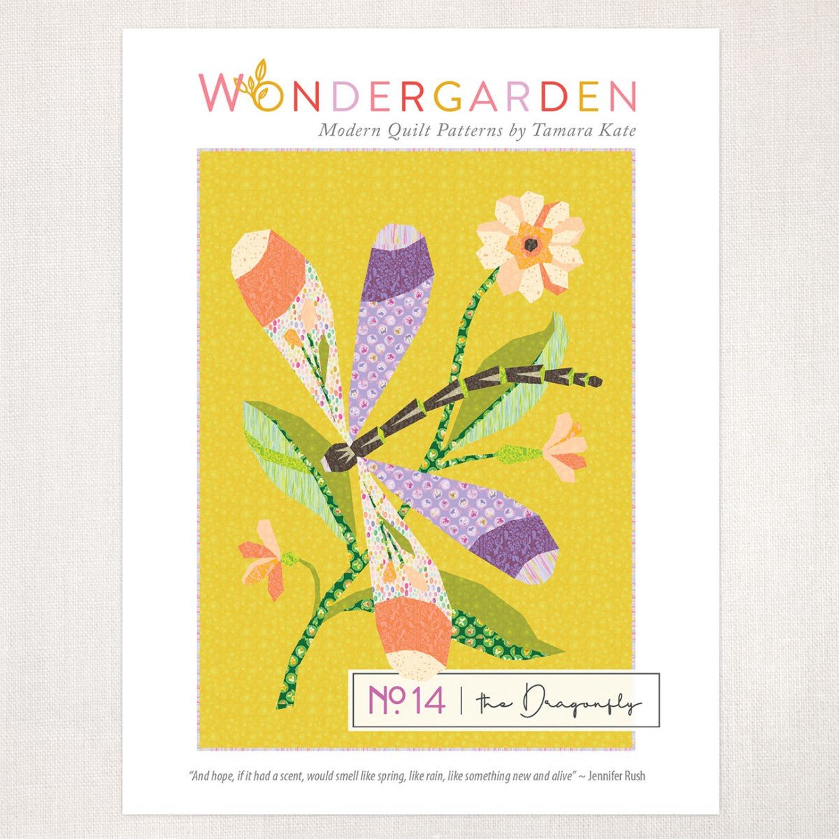 Wondergarden No. 14 - The Dragonfly Quilt Pattern - QuiltingJoyPDX