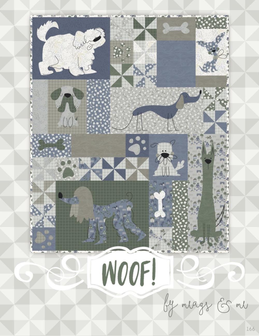 Woof Dog Quilt Pattern by meags & me. Finished size approximately 51" x 60" - QuiltingJoyPDX